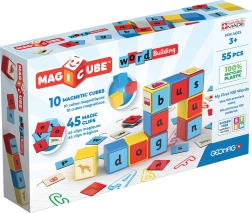 Geomag Magicube Words educational magnetic building set 55 pieces
