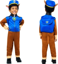 Vaikiškas Chase iš PAW PATROL kostiumas karnavalui 98–104 cm (3–4 metai)