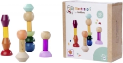 Montessori dėliojami blokai – medinė geometrinė konstruktoriaus rinkinė