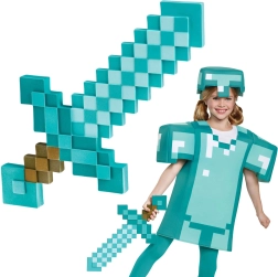 Minecraft deimantinis kalavijas 51 cm – vaikų karnavaliniai ir cosplay aksesuarai