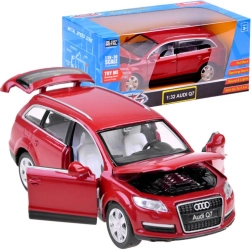 Metalinis SUV Audi Q7 modelis 1:32 su atidaromomis dalimis ir šviesomis