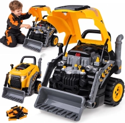 Interaktyvus buldozeris su mažojo mechaniko dirbtuve