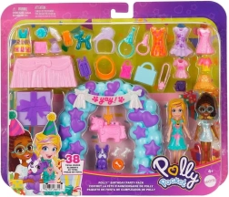 Polly Pocket gimtadienio vakarėlis – mados žaidimų rinkinys su lėlėmis ir priedais