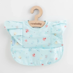 Prabangus mergaitiškas seilinukas su raukiniais NEW BABY