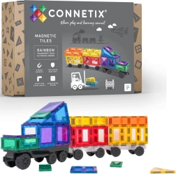 Connetix Rainbow Transport Pack magnetinė konstravimo rinkinio 50 dalių