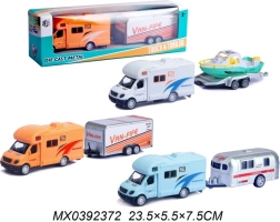 Caravan with trailer