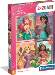 Clementoni dėlionė Disney princesės 2×20 dalių