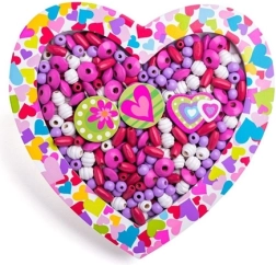 WOODY wooden threading beads in a heart with a photo frame 2-in-1
