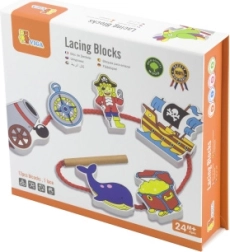 Wooden lacing blocks pirate