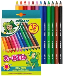 Didelės vaško kreidelės X-Big Jolly, 12 spalvų