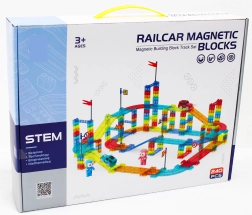 Magnetinė lenktynių trasa iš 240 dalių su elektriniu automobiliuku