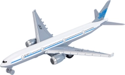 Metal/plastic passenger airplane 19 cm with pull-back drive