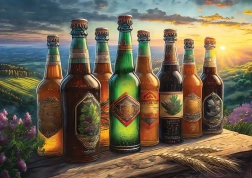 Puzzle ART PUZZLE retro beer bottles 1000 pieces