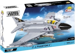 F-4 Phantom II konstravimo rinkinys su 703 detalėmis, mastelis 1:48