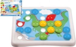 Mozaikos žaidimas mažiausiems su 3,2 cm sagutėmis, 36 vnt. ir 7 trafaretai