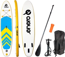 Inflatable paddleboard ENERO 320 × 76 × 15 cm – yellow-blue-white SUP set