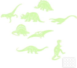 Tamsėje šviečiantys dinozaurų formos