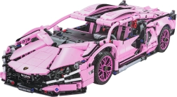 Pink Sports Car Building Set with 1280 Pieces