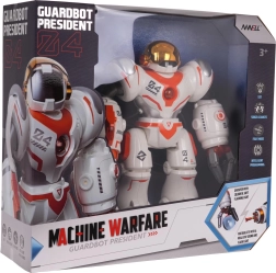 Daugiafunkcis baltas ir oranžinis nuotoliniu būdu valdomas robotas