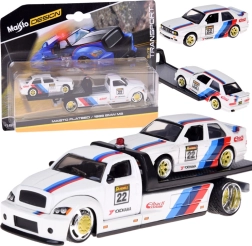 Metalinė 1:64 mastelio Maisto modelių rinkinys – autovežis su BMW M3 1988
