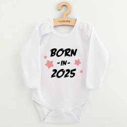 Vaikiškas smėlinukas su spauda New Baby Born in 2025, rožinis, dydis 68
