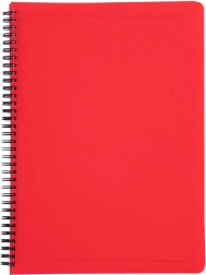 Žiedinis bloknotas A4 Classic raudonas