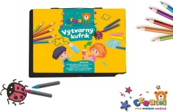 Kūrybinis piešimo rinkinys plastikiniame lagaminėlyje