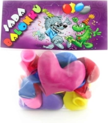 Pripučiami širdelės formos balionai, 7 vnt.