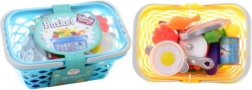 Basket with Dishes and Food for Children