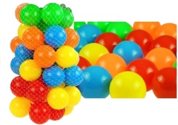 Kamuoliukai sausam baseinui tinklelyje, 50 vnt., skersmuo 7 cm