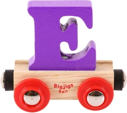 Wooden Wagon Bigjigs Rail with Letter E