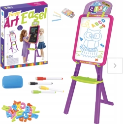 Didelė dvipusė magnetinė kreidinė lenta 3 viename