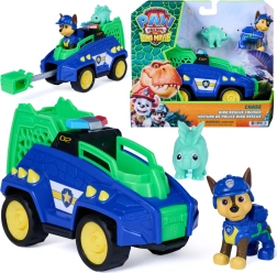 Spin Master Psi Patrol dinozaurai – transporto priemonė Dino rescue cruiser 15 cm su figūrėlėmis Chase ir dinozauru