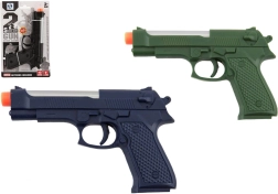 Plastikinis pistoletas 17 cm su šviesomis ir garsu