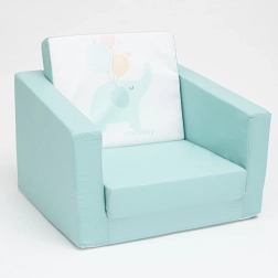 New Baby Elephant Mint Fold-out Children's Armchair