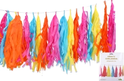 Kelių spalvų kutų girlianda