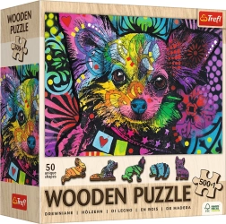 Wooden Puzzle Colorful Puppy
