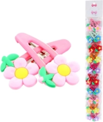 Plaukų segtukai su gėlytėmis, 2 vnt. (pakuotėmis po 10)