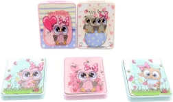 Pocket Mirror with Owls