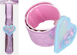 Apyrankė su širdelės pakabuku ir blizgučiais, 21,5 cm