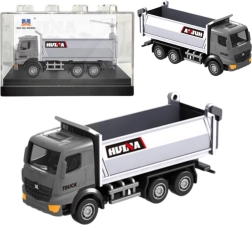 HUINA 1:80 metal dump truck model, silver