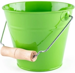 Sodo kibirėlis WOODY – žalias metalinis