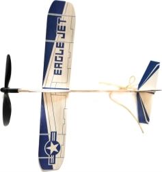 Goki rubber-band airplane Eagle Jet made of balsa