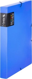 A4 archyvavimo dėžutė su guma, mėlyna, polipropilenas, 3 cm nugarėlė