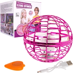 Flying ball with gesture control and LED lights – Pink