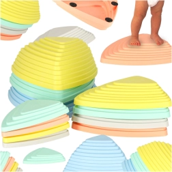 Pasteliniai akmenys vaikų pusiausvyros ir jutiminiams treniruokliams