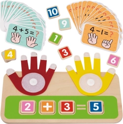 Tooky Toy medinis edukacinis žaislas skaičiavimui ant pirštų mokytis