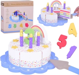 Medinis vaivorykštinis gimtadienio tortas