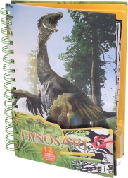 Aksominės spalvinimo lentelės DINOSART – dinozaurai, 12 lentelių ir mini flomasteriai