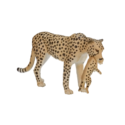 Mojo gepardas su jaunikliu – realistiška figūrėlė vaikams ir kolekcionieriams